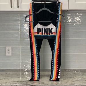 Pink Rainbow Sports Bra and Pants